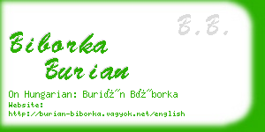 biborka burian business card